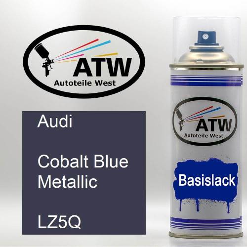 Audi, Cobalt Blue Metallic, LZ5Q: 400ml Sprühdose, von ATW Autoteile West.